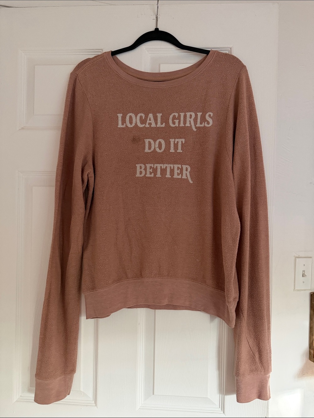 MATE the Label Dusty Rose 'Local Girls Do It Better' Crew Pullover